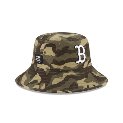 Sapca New Era Boston Red Sox MLB Armed Forces Weekend Stretch Bucket Hat - Verzi